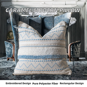 Housse de coussin décorative moderne de luxe léger, motif rétro caramel rectangulaire, fermeture éclair, personnalisable - Product Image 2