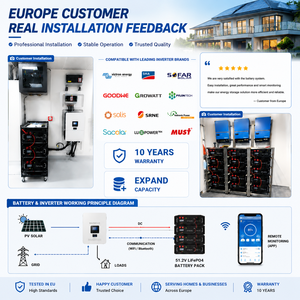 <span class=keywords><strong>Batterie</strong></span> <span class=keywords><strong>lithium</strong></span>-ion CERRNSS au <span class=keywords><strong>prix</strong></span> d'usine, 5 kWh, 10 kWh, 15 kWh, 51,2 V, pour stockage d'énergie <span class=keywords><strong>solaire</strong></span> domestique, <span class=keywords><strong>batterie</strong></span> Lifepo4 48 V 100 Ah, 200 Ah, 300 Ah - Product Image 5