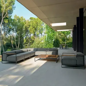 Ourdor bahçe mobilya seti bilardo ve bilardo masaları veranda salıncak Metal alüminyum modüler kesit kanepe