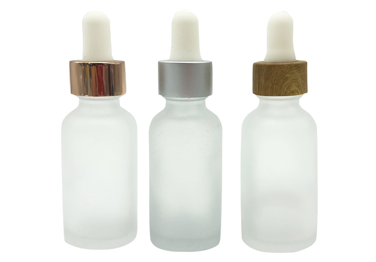 Hanya Transparent Frosted Glass Dropper Bottles With Pipette BPA Free