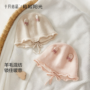 October Crystallized Sunshine Forest-style Lace Wool Warm Princess Baby Hat for Newborn 0-3 Months Female Spring & Autumn - Product Image 2