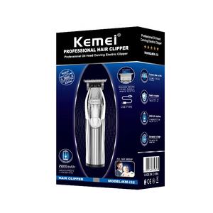 Tondeuse à cheveux électrique professionnelle pour hommes <span class=keywords><strong>Kemei</strong></span> <span class=keywords><strong>KM</strong></span>-<span class=keywords><strong>I32</strong></span>, haute qualité, rechargeable par USB, tondeuse à cheveux entièrement métallique argentée, dernière génération - Product Image 2