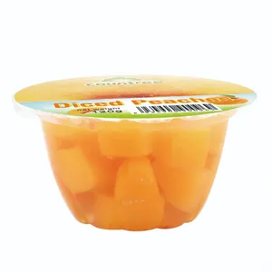 4oz Peach fruit cup in syrup canned peaches fruit cups in juice