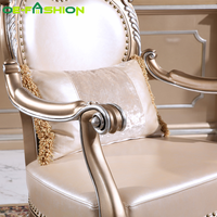 Fauteuil de lecture classique baroque français OE-FASHION, fauteuil de loisirs en cuir, style européen de luxe, canapé en bois massif