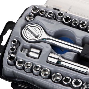 Socket Set 40 Piece 1/2 In Drive Hex Automotive Repair <b>Tool</b> Kit With T Handle For <b>Mechanical</b> And Auto Repair - Product Image 3