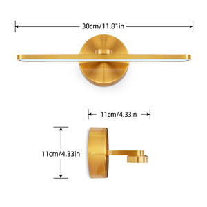 Modern Iron Frame <b>LED</b> Wall Lamp with Warm White <b>Light</b> Tape Switch for Bedroom and Bathroom Decor - Product Image 4