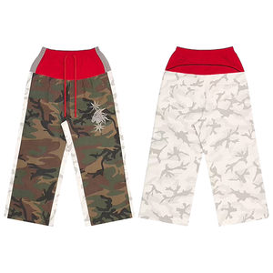 <span class=keywords><strong>Jean</strong></span> droit camouflage double <span class=keywords><strong>taille</strong></span> rouge de créateur pour homme et <span class=keywords><strong>femme</strong></span>, coupe ample, <span class=keywords><strong>haute</strong></span> qualité - Product Image 4