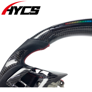 Volant de direction amélioré avec affichage LED de régime en fibre de carbone personnalisé pour l'intérieur de la voiture, pour Subaru Evolution EVO 10w WRX STI - Product Image 3