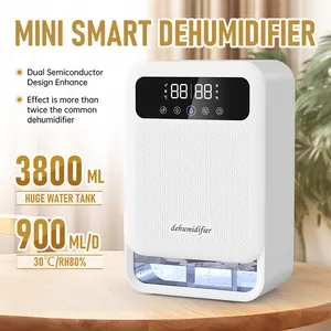 Dehumidifier 129oz 3800ml Ultra Quiet Small Dehumidifier With Portable Mini Dehumidifiers For Home Bedroom Bathroom RV