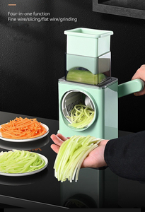 Mandoline manuelle pour légumes, coupe-juliennes de pommes de terre, trancheuse à carottes, râpe à fromage, lames en acier inoxydable, plastique durable - Product Image 2