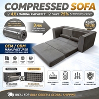 3-in-1 Konvertierbares Kompressions-Sofa Murphy-Bett mit Sofa Hochdichter Schaumstoff Ausklappbares Gästeschlafsofa Aufblasbares Sofabett Couch