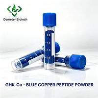 Demeter Copper Tripeptide-1 (GHK-Cu) Bubuk Kosmetik Mentah Kelas Kosmetik CAS 89030-95-5 Larut dalam Air 99% untuk Pembuatan Serum dan Krim