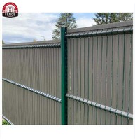 Clôture de jardin incurvée 3D de confidentialité latte de PVC en plastique utilisé pour le treillis métallique soudé