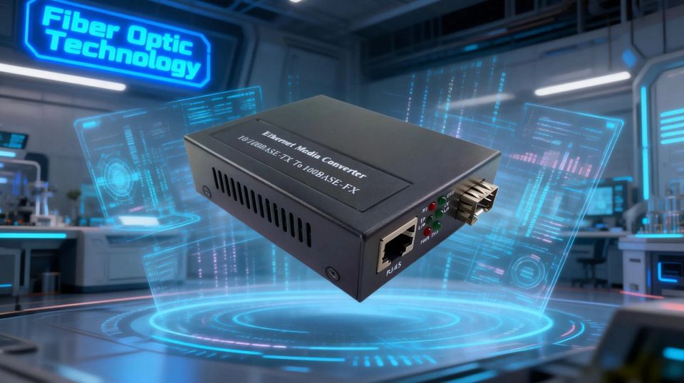 Gigabit Ethernet Fiber Media Converter with Built-in Power Supply for 10/100/1000BASE-T to 1000BASE-FX Network Conversion