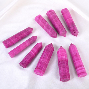 หินบำบัดคุณภาพสูงขายส่ง รูปทรงหกเหลี่ยม คริสตัลรูบี้เรืองแสง UV สำหรับตกแต่ง - Product Image 5