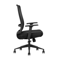 Chaise de bureau de direction moderne pivotante avec mécanisme de levage Chaise d'ordinateur de travail ergonomique en maille Matériau en tissu métallique