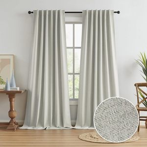 XinLan Vente en gros de rideaux occultants pour chambre à coucher, texture lin, occultation totale - Product Image 1