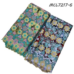 2025 Mới Đến Phụ Nữ Ankara Sáp In 3D Vải 5 + 5 Yards 100 Bông Sáp Ankara Ren Vải - Product Image 6