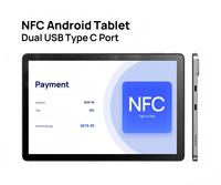Tableta Android GMS de 10 Pulgadas con NFC MT8786, Puerto USB Tipo C Dual, Tableta PC con Soporte para Sistema POS de Pedidos en Restaurantes