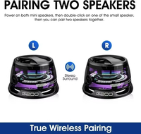 Speaker Bluetooth Magnetik G200 Dengan Lampu RGB Mini Portabel Nirkabel dengan Penyangga Ponsel Bass Dalam Speaker Outdoor
