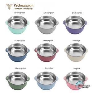 Stainless Steel Eco-Friendly Portable Outdoor Dinnerware <b>Set</b> with Bowl Lid Utensils (Spoon/Fork/Knife/Chopsticks) Navy Blue - Product Image 2