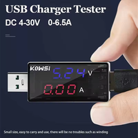 KWS-11VA USB Tester DC 4-30V Voltmeter Digital 6.5A Pengukur Tegangan Arus Ammeter Detektor Daya Ponsel Penguji Kapasitas Baterai