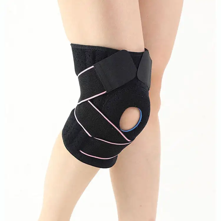 Fitness Adjustable elastic best knee support patell knee brace hinge orthopedic