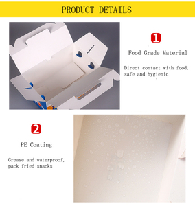 Contenitori per alimenti da asporto biodegradabili in carta per Fast Food e pollo fritto - Product Image 4