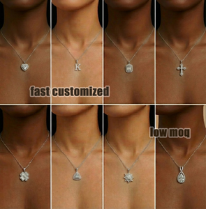 สร้อยคอจี้เงินแท้ 925 สไตล์ฮิปฮอปสำหรับผู้ชาย พร้อมใบรับรอง 1 กะรัต 2 กะรัต ประดับเพชรโมอิสซาไนต์ทรงกากบาท ตัวอักษร หัวใจ ระดับ VVS สำหรับผู้หญิง - Product Image 4