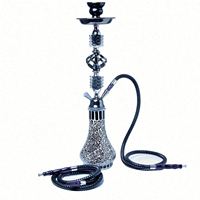 Cachimba de cristal árabe de lujo hecha a mano, con acabado de espejo, diseño de doble tubo, ecológica, tamaño personalizable, multicolor, ideal para regalo.