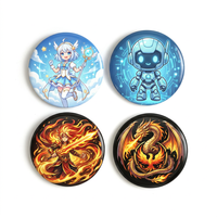 Lencana Pin Bulat Anime Kustom dari Plat Timah, Badge Logam Kosong, Logo Kustom, Badge Kustom
