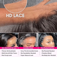 Pelucas sin pegamento con encaje frontal, cabello humano ondulado, pelucas HD 13x4 13x6 con encaje frontal para mujeres afroamericanas, pre-arrancadas