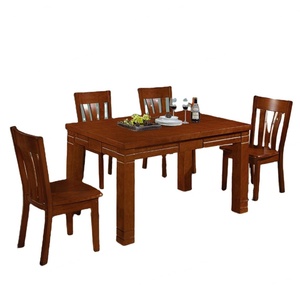 Juego de Mesa de Comedor de Madera de Estilo Moderno con 4 Sillas, Ideal para el Comedor - Product Image 4