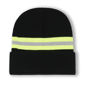<span class=keywords><strong>Bonnet</strong></span> <span class=keywords><strong>de</strong></span> sécurité réfléchissant en tricot uni pour la course nocturne, haute visibilité, néon, jacquard, avec bande réfléchissante pour <span class=keywords><strong>adulte</strong></span> - Product Image 2