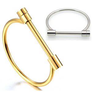 Pulsera de moda con diseño de herradura de 57 mm y 4 mm, de acero inoxidable, en forma de D, geométrica, unisex, ideal para regalo. - Product Image 1