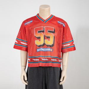 American Vintage Unisex Lighetwight malla camiseta transpirable fútbol Boxy Fit Oversized Jersey camisetas - Product Image 5