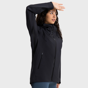 Phụ Nữ Chất Lượng Cao Ngoài Trời <span class=keywords><strong>Softshell</strong></span> Đầy Đủ Zip Trùm Mũ Trùm Mũ Đi Bộ Đường Dài Câu Cá Không Thấm Nước Áo Gió Áo Khoác - Product Image 6