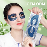 Parches de Hidrogel de Colágeno Azul Cristalino con Forma de Alas de Mariposa, Marca Privada OEM, Desinflamatorios, Calmantes, Reafirmantes, para Ojeras, Veganos