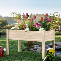Boîte à fleurs extérieure en bois pour lit de jardin avec finition de peinture pour la plantation en pot Jardinière en bois pour le jardinage