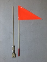 Poteau en fibre de verre imprimé personnalisé drapeau de sécurité de vélo orange en plastique pour la publicité