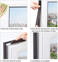Joint d'étanchéité profilé en mousse PU pour fenêtre de porte Polyuréthane Eau Poussière Anti-bruit Lutte antiparasitaire Coupe-vent Bande de protection contre les intempéries pour porte