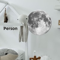 YC3028-3029 Stiker Dinding PVC Self-adhesive Latar Belakang Malam Biru Muda Hijau Muda Bulan Baru untuk Ruang Tamu Kamar Tidur Modern