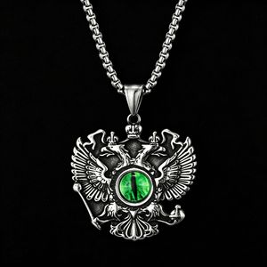 Yunnique – pendentif œil de dieu en acier titane, style vintage, collier unisexe, design européen et américain - Product Image 1