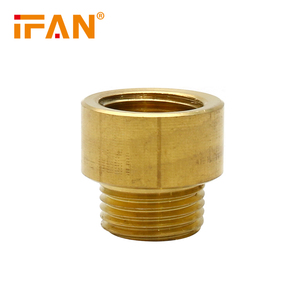 Ifan China Factory Easy And Reliable Installation Copper Plumbing Thread Brass Bathroom Fittings Equal Straight