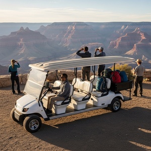 Véhicule <span class=keywords><strong>utilitaire</strong></span> électrique Holladay 72v, batterie au lithium, cadre en acier, 5-6 places, vitesse de 30 km/h, plateau de chargement, transport touristique - Product Image 2