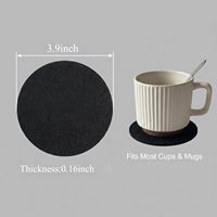 Sous-verres en feutre personnalisés OEM avec support, lot de 10, 4,3 pouces, absorbants, ronds, vente en gros, directement de l'usine