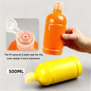 Hochdeckende 500ml Acrylfarbe in Flasche, Professionelle Qualität, Deckende Farbe für Glas, Papier, Leinwand, Wandbilder, Große Kunstprojekte, Großpackung - Product Image 2