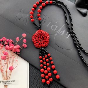 Liontin keberuntungan Guangong karang merah kalung manik-manik Buddha antik perhiasan mode liontin naga <span class=keywords><strong>Phoenix</strong></span> - Product Image 4