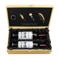 Boîte à vin en bois pour échantillons, la plus populaire, avec 4 accessoires pour homme