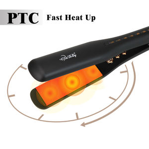 1,5 Zoll Silber Spiegel Nano Titan schwimmende Platte 2 in 1 Haar glätter Eisen mit LED-Anzeige Schnelle Erwärmung - Product Image 3